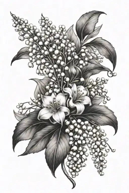 Hawthorn And Lily Of The Valley Bouquet