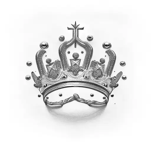 Crown With Letters Mb Under It