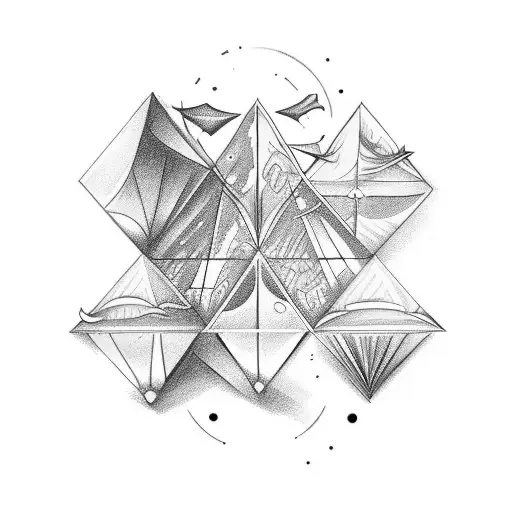 Hourglass With Pyramids