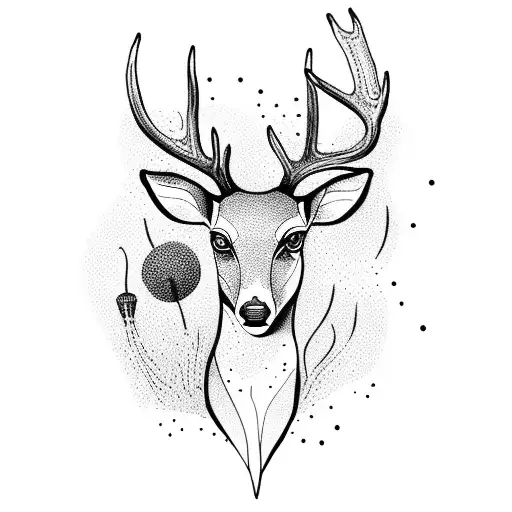 Deer Blackwork