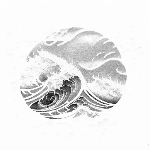 Ocean Waves In Front Of A House