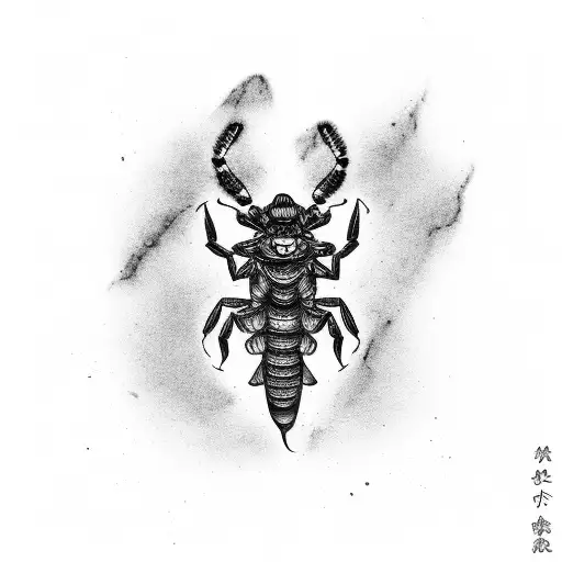 Shoulder Japanese Style With A Scorpion