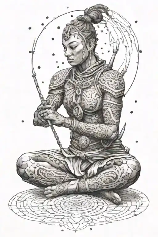 Grounded Warrior Meditating