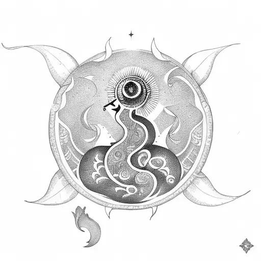 Indian Lute With Sun