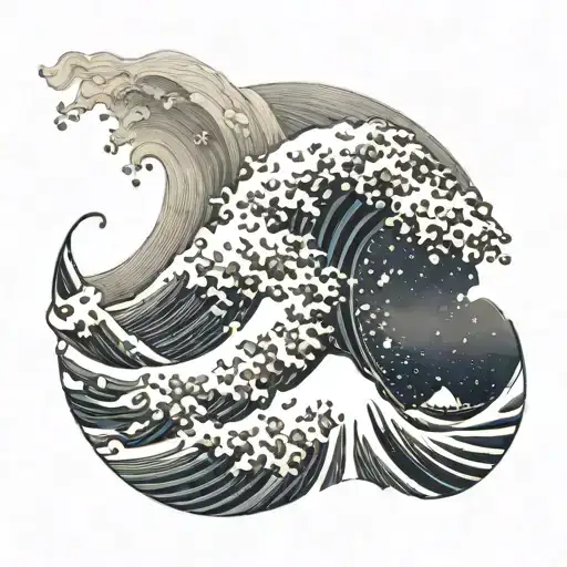 Hokusai Wave With 90 References As Pokemon