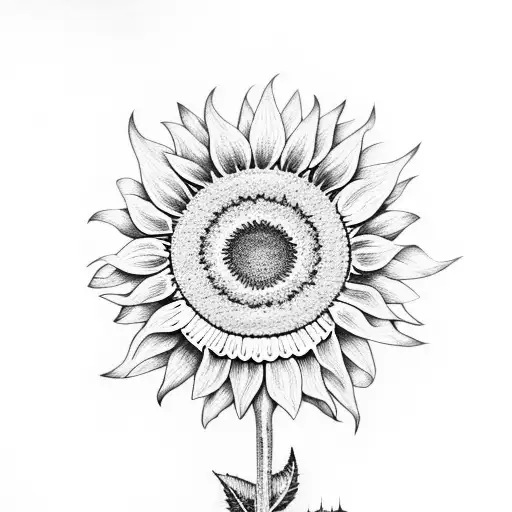 Sunflower With Crown