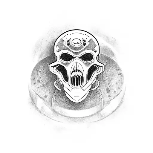 Me Doom Mask With Cartoon Backround