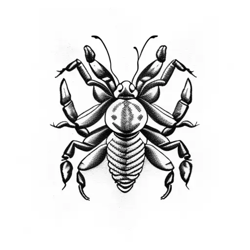 Scorpion With Butterfly