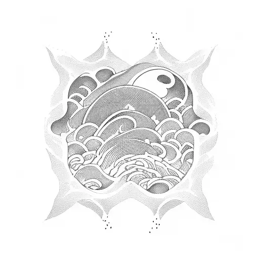 Waves And A Rising Sun