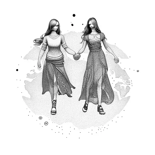 Baby Girls Named Ilinca And Irina Hold Hand On The World