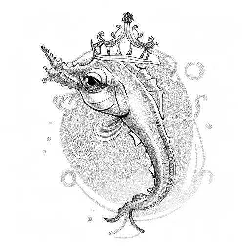 Sea Horse With A Crown