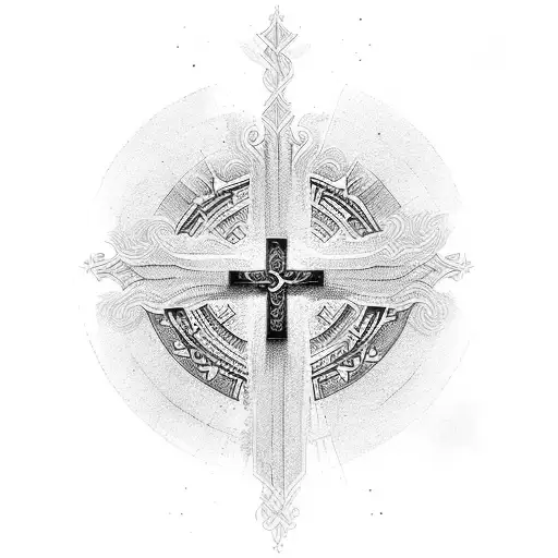 Christian Cross Saying Gods Will