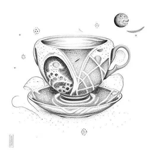 Grey Alien In A Teacup