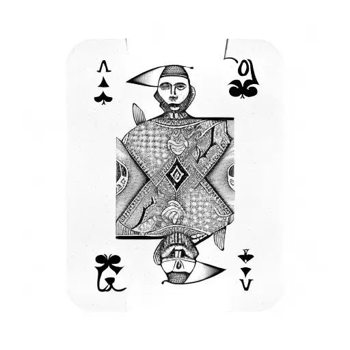 A Playing Card With The Letter B On It Somewhere