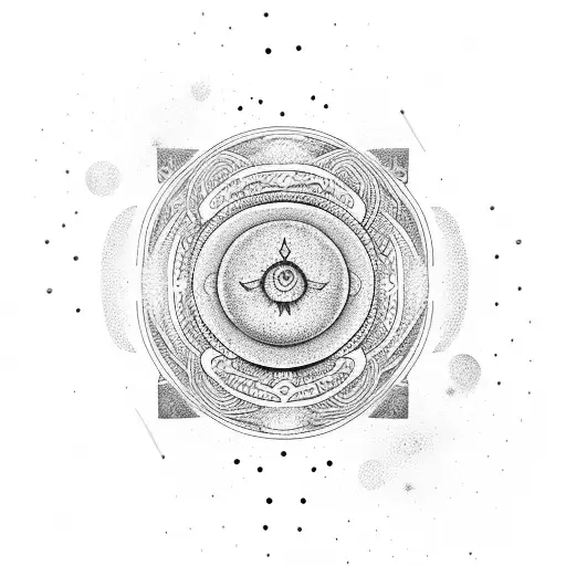 Yin Yang Lotus Moon Unalome