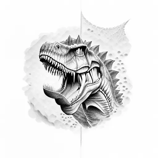 Cartoon T-rex Giving The Sideye