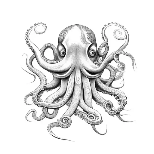 Tentacles With Octopus Head Replaced By Daffodils