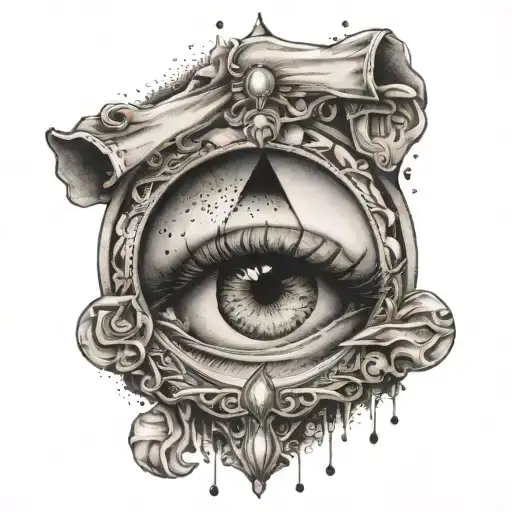Crying Eye With Hourglass Inside
