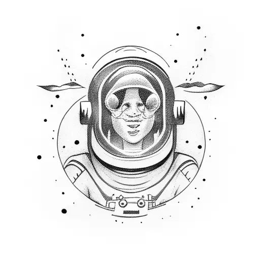 Astronaut Touching Diver