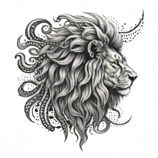 Lion With Names Hidden In The Hair