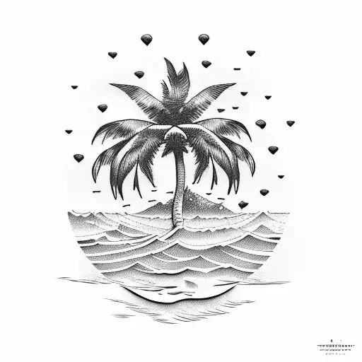 Palm Tree Beach Sleeve