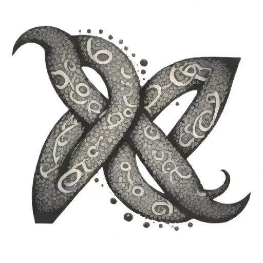 An Infinity Symbol Intertwined With The Word 'Love' In A Dotwork Style