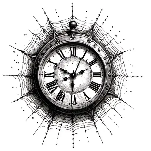 The Old Clock In The Web Stopped