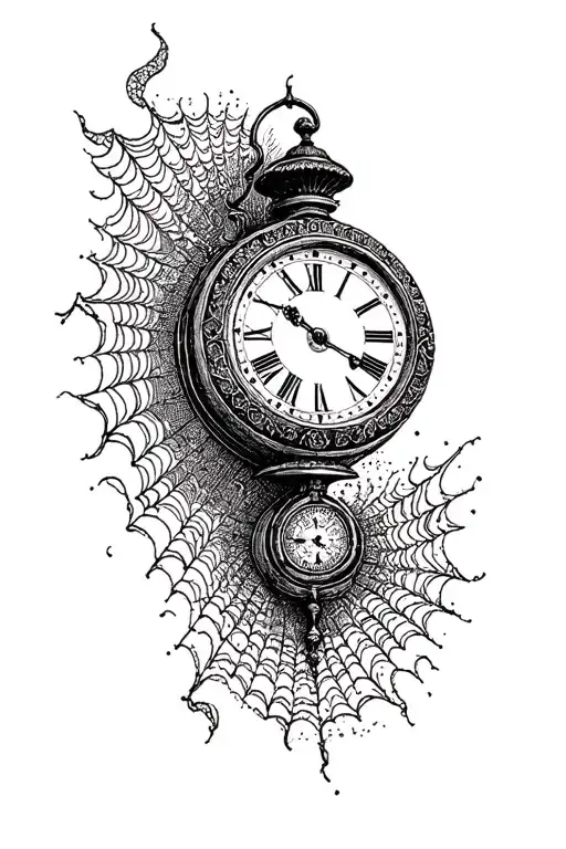 The Old Clock In The Web Stopped