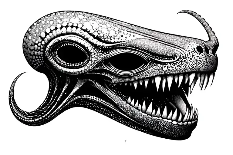 Cosmic Alien Romulus With An Open Toothy Mouth