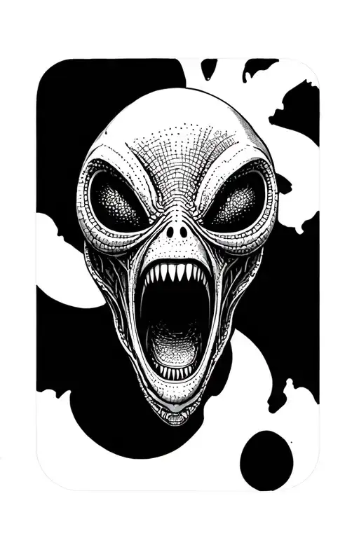 Alien Muzzle With Open Mouth