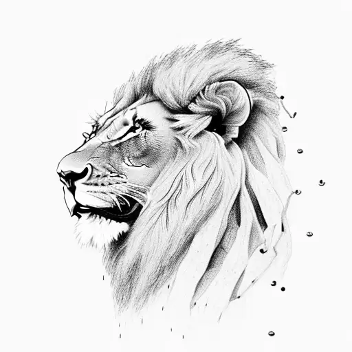 Lion With Chains Around Neck