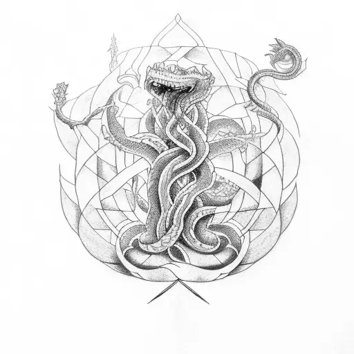 Yggdrasil And Jormungandr Arm