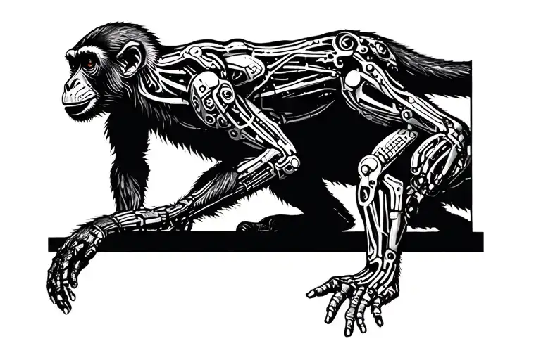Monkey Turns Into Cyborg Evolution