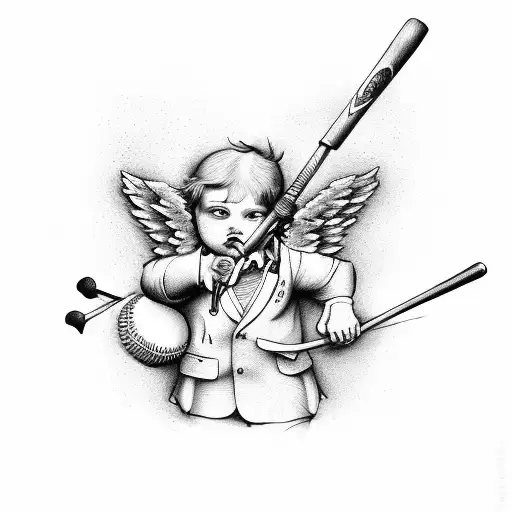 Cupidon With Baseball Bat