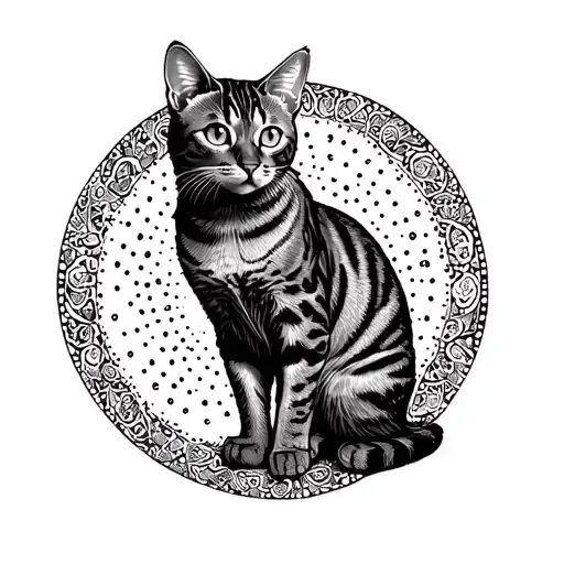 Bengal Cat Magic Circles Human Legs Stop Time