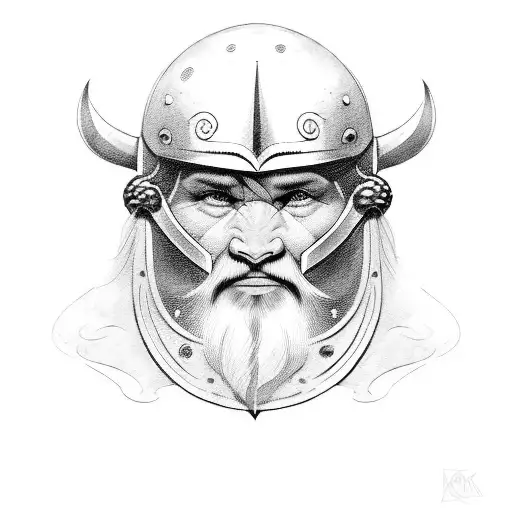 Baby Face With Viking Helmet