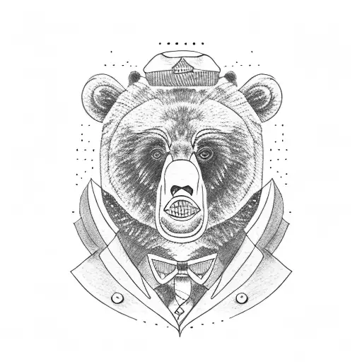 Bear In A Suit Sitting In An Armchair