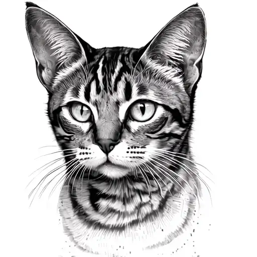 Bengal Cat With An Impressive Look Asks