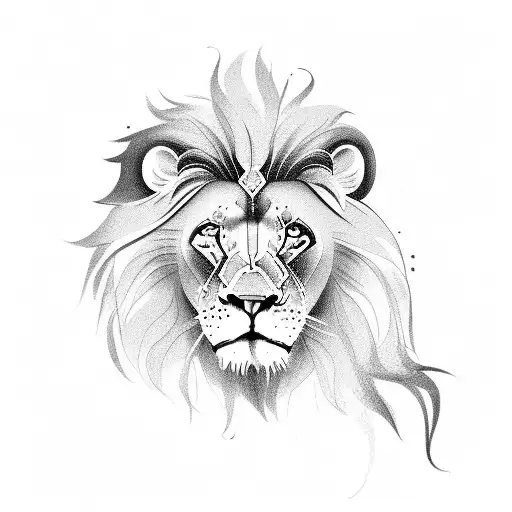 Abstract Lion Family