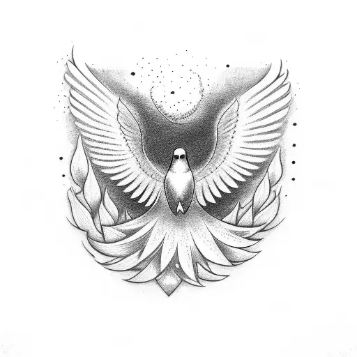 Holy Spirit Dove On Fire