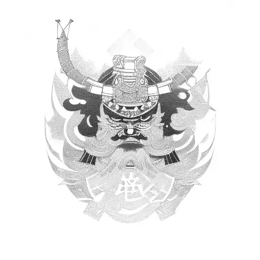 Japanese Letters That Say German With A Samurai Face