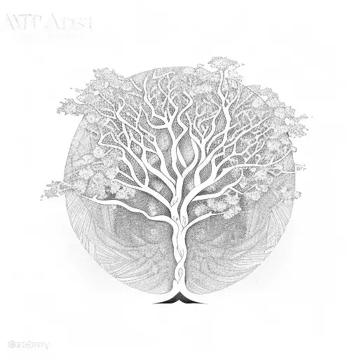 A Tree With Branches Shaped Like Music Notes