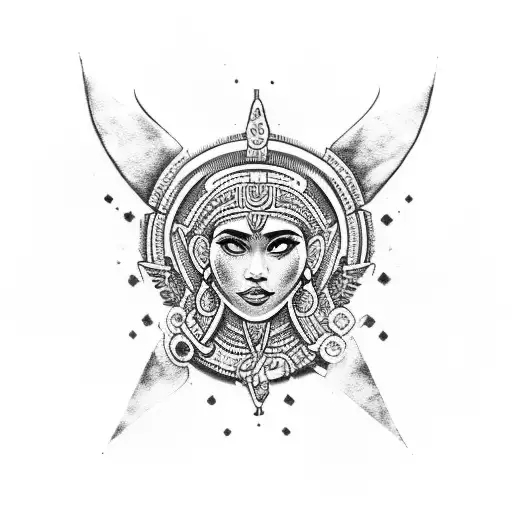 Mayan Priestess Green Eyes Jade Pendant