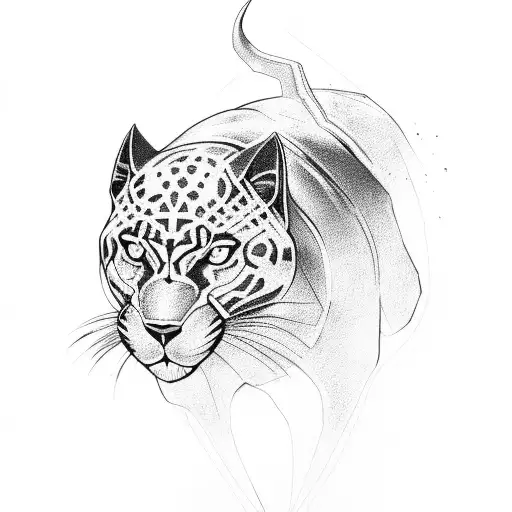 Black Panther On Cross