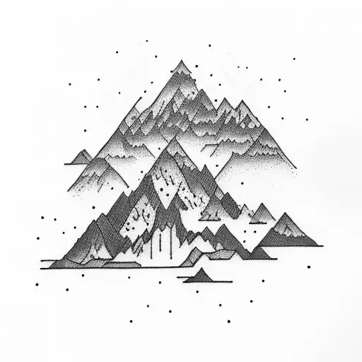 Mountain Waterfall Psychadelic