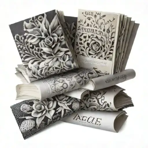 A Stack Of French Fashion Magazines With Intricate Floral Designs Inspired By Lavender