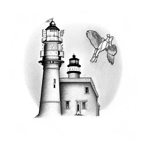 A Lighthouse With A Money Bag