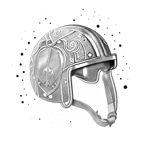 Nordic Helmet With A Crest