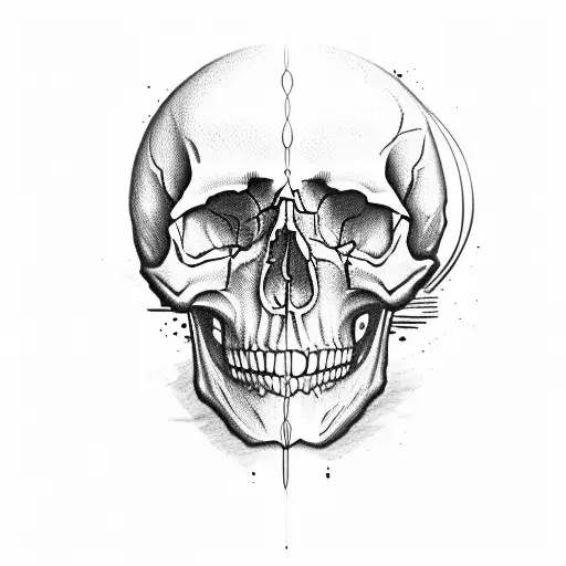 Skull With Ibe Writtien On It