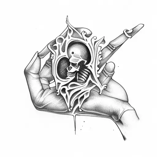 Half Skeleton Hand